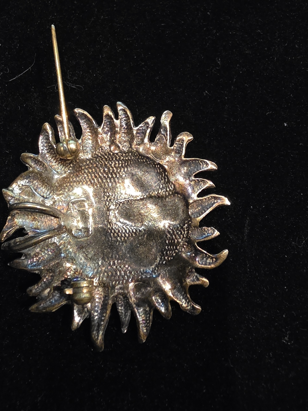 Sunburst Sterling Brooch Pin - Women Jewelry